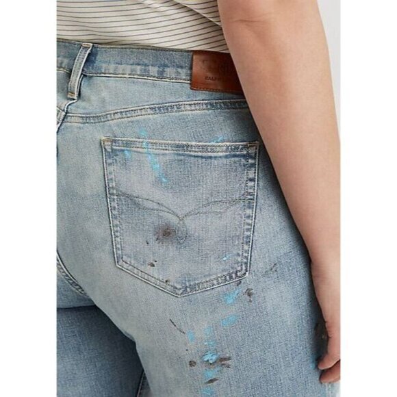 NEW! Lauren Ralph Lauren Women's Plus 20W Relaxed Tapered Jean NWT $175 - Picture 5 of 6